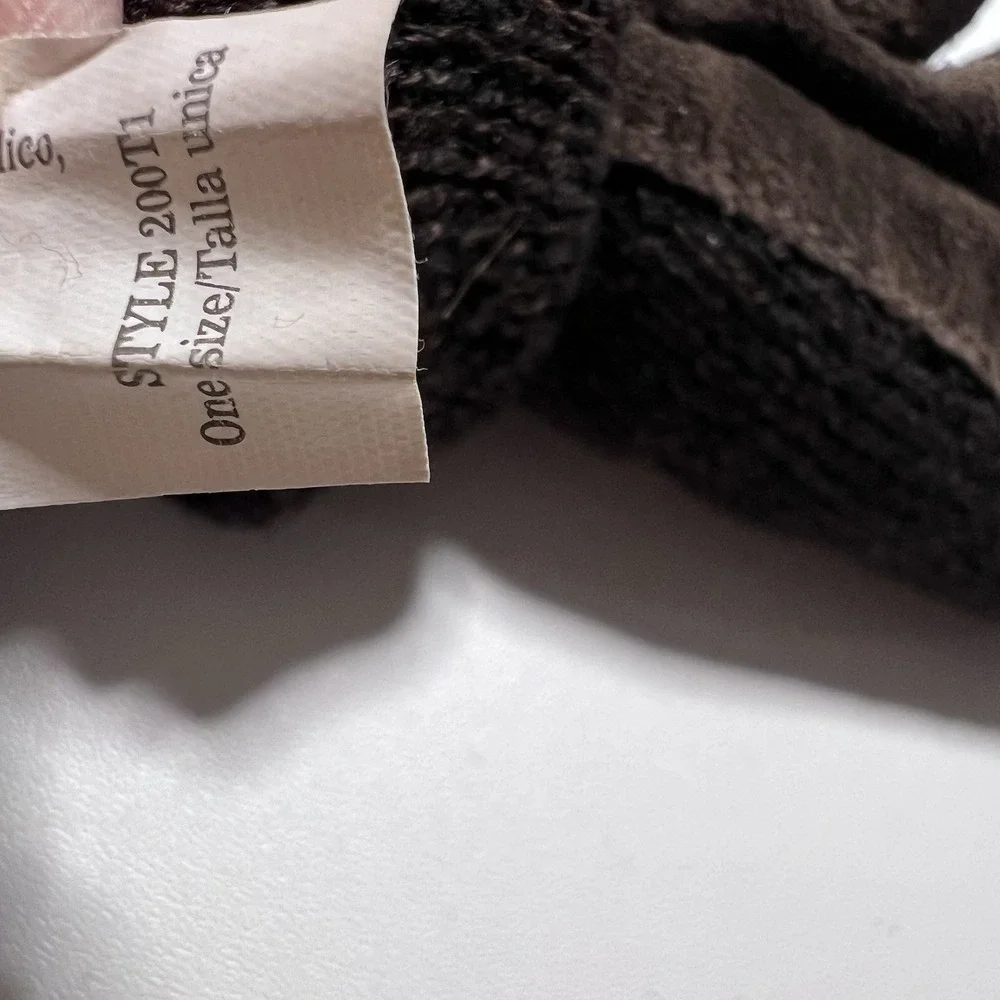 Vintage Brown‎ Suede Leather Gloves-One Size